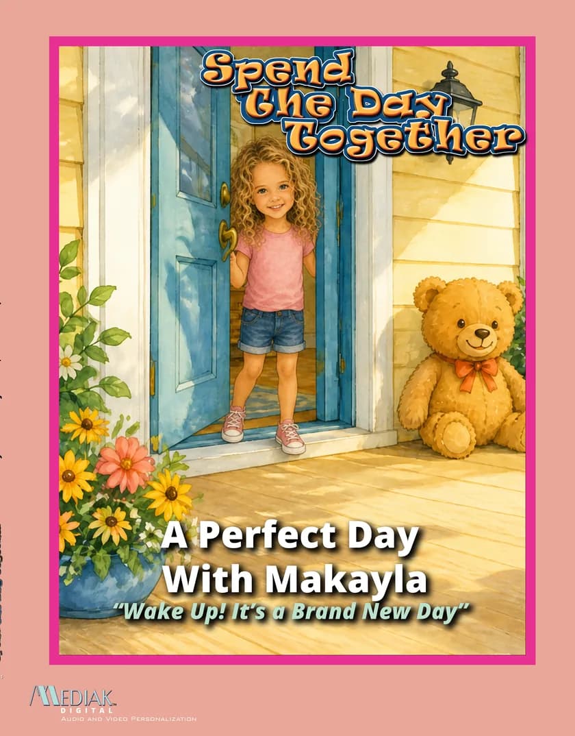 Finished sample cover, with the child painted in the doorway
